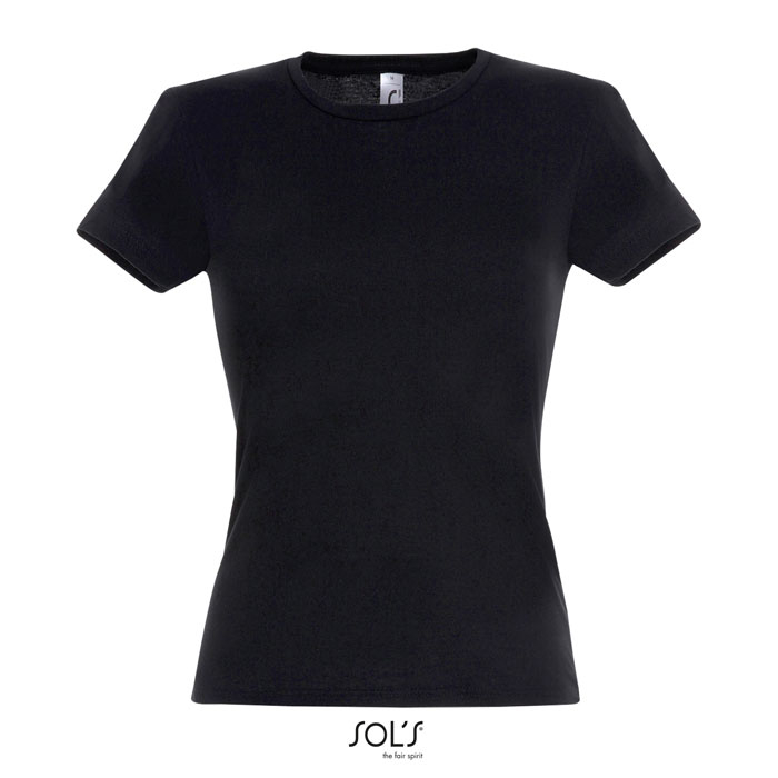 Tshirt femme personnalisé jersey 150g - MISS noir profond